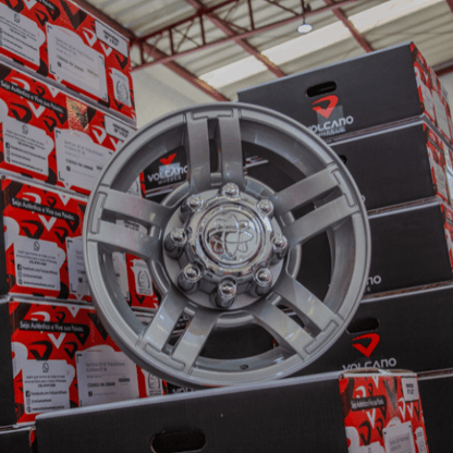 Roda SUPER DUTY Aro 18" tala 7"  -  Prata Brilhante