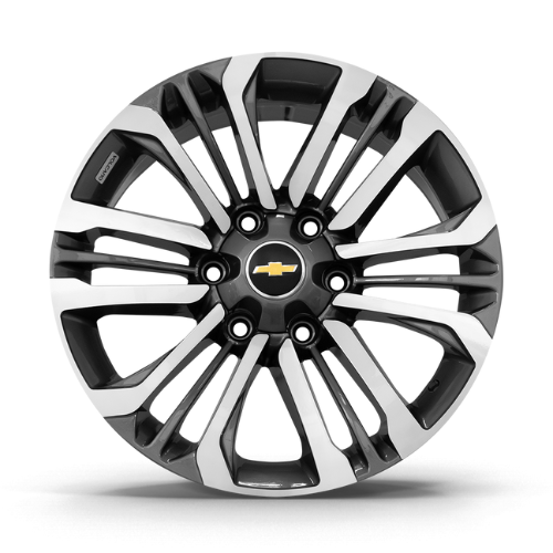 Roda Tennessee Aro 18" Tala 7" - Diamantado Total Grafite Brilhante