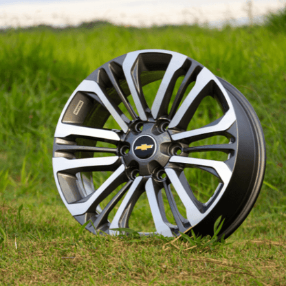 Roda Tennessee Aro 18" Tala 7" - Diamantado Total Grafite Brilhante
