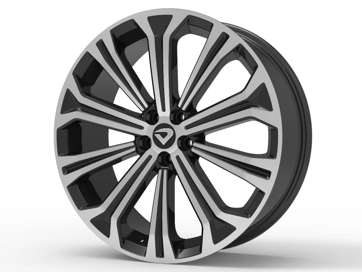 Roda Volcano ATLANTA Aro 18" tala 7" Preto Brilhante Diamantada Total