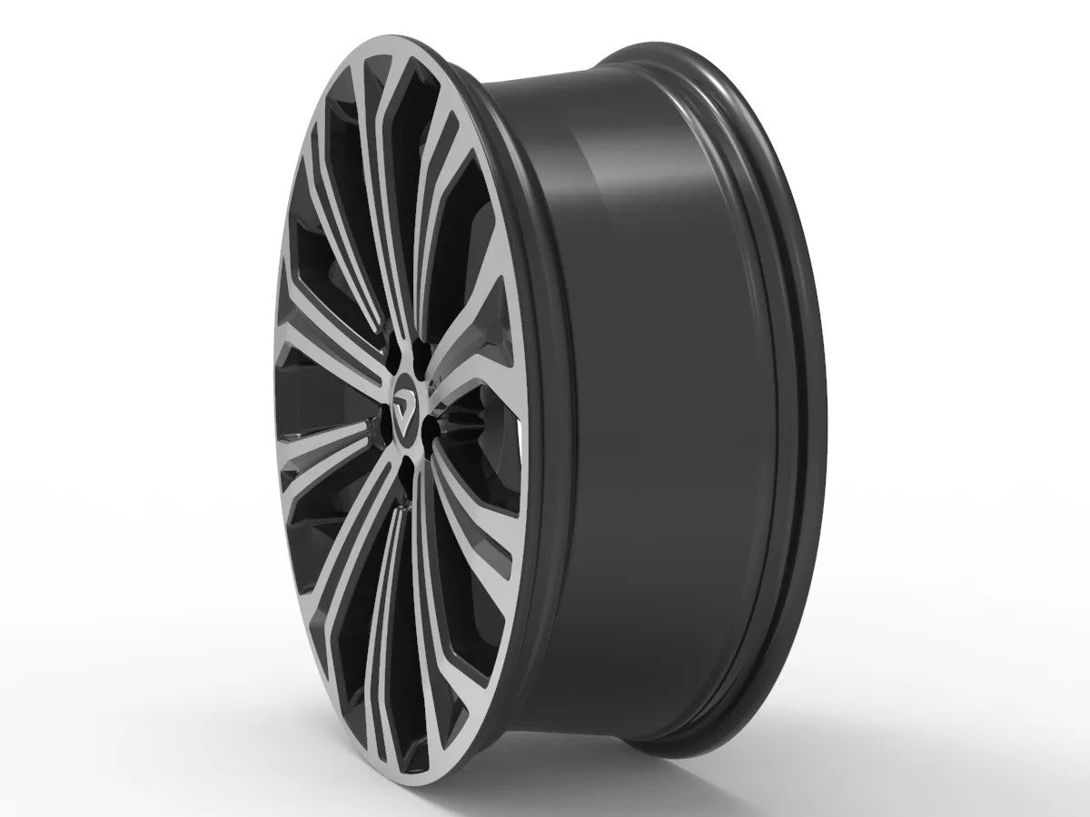 Roda Volcano ATLANTA Aro 18" tala 7" Preto Brilhante Diamantada Total