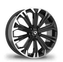 Roda Volcano ATLANTA GR Aro 18" tala 6" Diamantada Borda Preto Brilhante