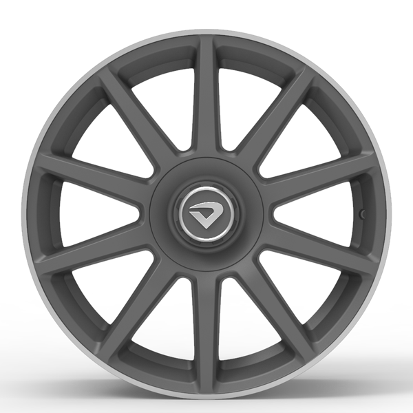 Roda Volcano DAIMLER Aro 17" tala 7" - Grafite Fosco Diamantado