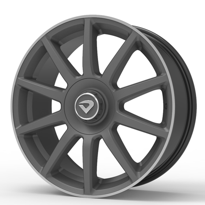 Roda Volcano DAIMLER Aro 17" tala 7" - Grafite Fosco Diamantado