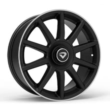 Roda Volcano DAIMLER Aro 17" tala 7" - Preto Fosco Diamantado