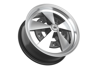 Roda Volcano ESCARABAJO Aro 15" tala 6" Grafite Brilhante Diamantado Fusca Kombi Brasília