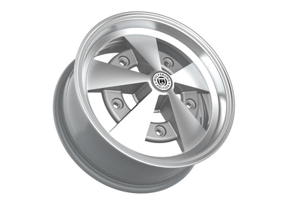 Roda Volcano ESCARABAJO Aro 15" tala 6" Prata Brilhante Diamantado Fusca Kombi Brasília