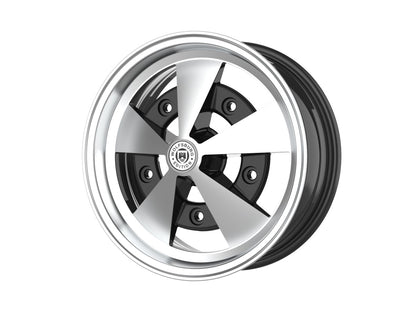 Roda Volcano ESCARABAJO Aro 15" tala 6" Preto Diamantado Fusca Kombi Brasília