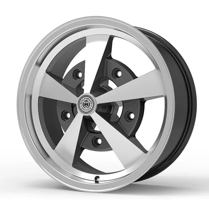 Roda Volcano ESCARABAJO Aro 17" tala 6" Grafite brilhante diamantado