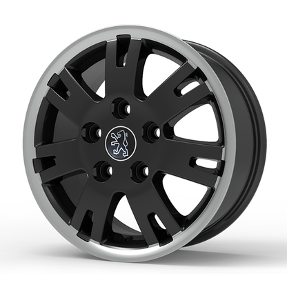 Roda Volcano EUROPA BOXER Aro 16" tala 7" Preto com Borda Diamantada