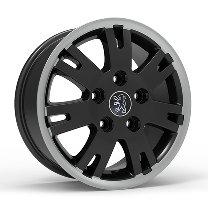 Roda Volcano EUROPA BOXER Aro 16" tala 7" Preto com Borda Diamantada