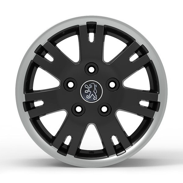 Roda Volcano EUROPA BOXER Aro 16" tala 7" Preto com Borda Diamantada