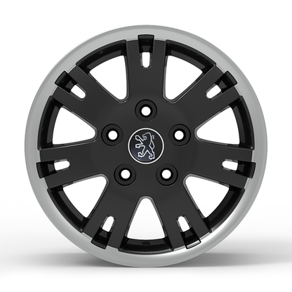 Roda Volcano EUROPA BOXER Aro 16" tala 7" Preto com Borda Diamantada