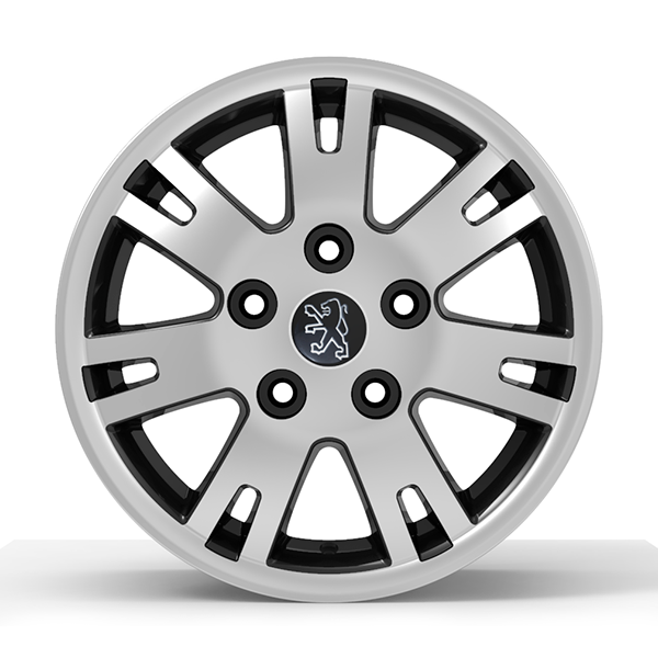 Roda Volcano EUROPA BOXER Aro 16" tala 7" Preto Diamantado