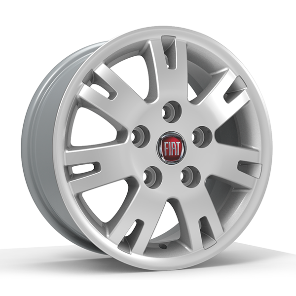 Roda Volcano EUROPA DUCATO Aro 16" tala 7" Prata diamantado