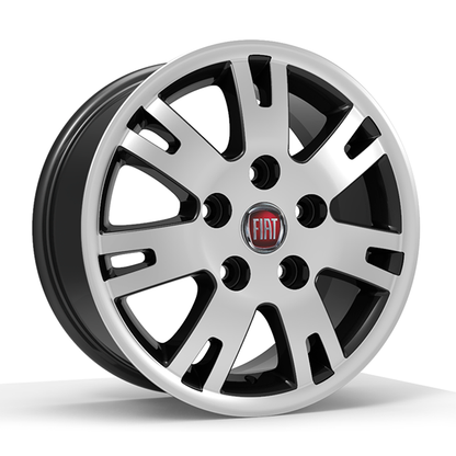 Roda Volcano EUROPA DUCATO Aro 16" tala 7" Preto Diamantado