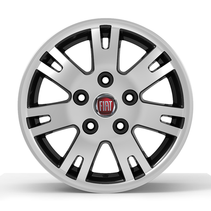 Roda Volcano EUROPA DUCATO Aro 16" tala 7" Preto Diamantado
