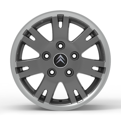 Roda Volcano EUROPA JUMPER Aro 16" tala 7" Grafite brilhante com borda diamantada