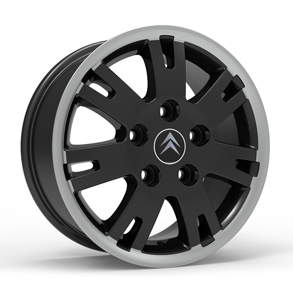 Roda Volcano EUROPA JUMPER Aro 16" tala 7" Preto com Borda Diamantada