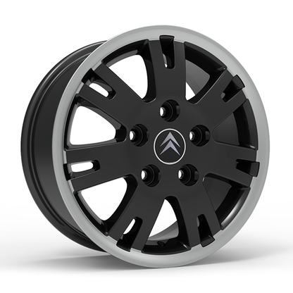 Roda Volcano EUROPA JUMPER Aro 16" tala 7" Preto com Borda Diamantada