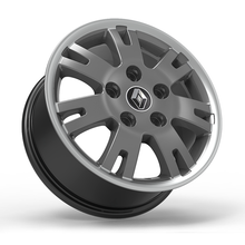 Roda Volcano EUROPA MASTER Aro 16" tala 7" Grafite brilhante com borda diamantada