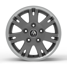 Roda Volcano EUROPA MASTER Aro 16" tala 7" Grafite brilhante com borda diamantada