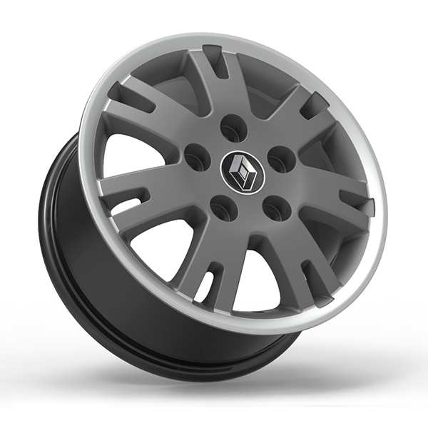 Roda Volcano EUROPA MASTER Aro 16" tala 7" Grafite Fosco Borda Diamantada