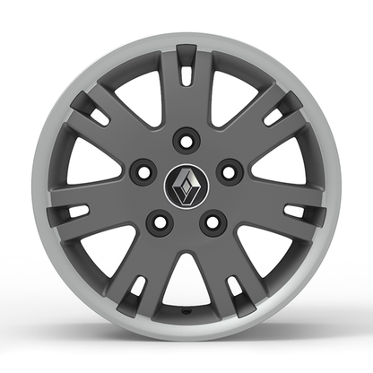 Roda Volcano EUROPA MASTER Aro 16" tala 7" Grafite Fosco Borda Diamantada