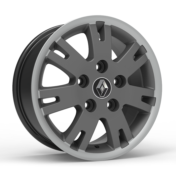 Roda Volcano EUROPA MASTER Aro 16" tala 7" Grafite Fosco Borda Diamantada