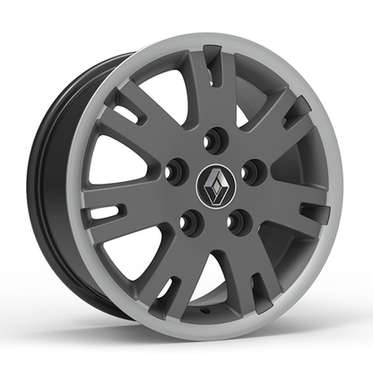 Roda Volcano EUROPA MASTER Aro 16" tala 7" Grafite Fosco Borda Diamantada