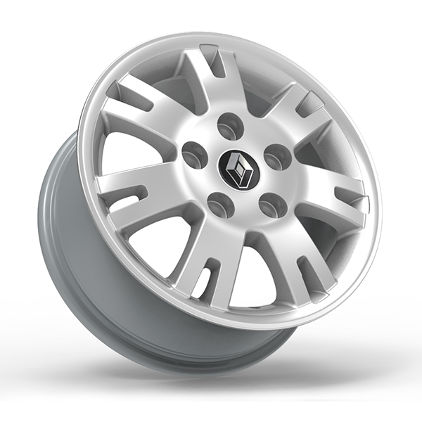 Roda Volcano EUROPA MASTER Aro 16" tala 7" Prata diamantado