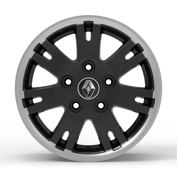 Roda Volcano EUROPA MASTER Aro 16" tala 7" Preto com Borda Diamantada