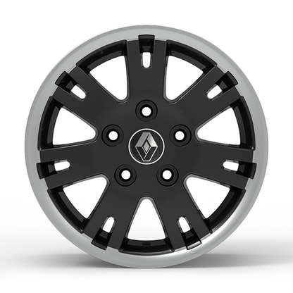 Roda Volcano EUROPA MASTER Aro 16" tala 7" Preto com Borda Diamantada