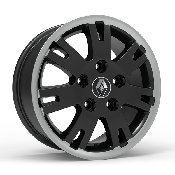 Roda Volcano EUROPA MASTER Aro 16" tala 7" Preto com Borda Diamantada