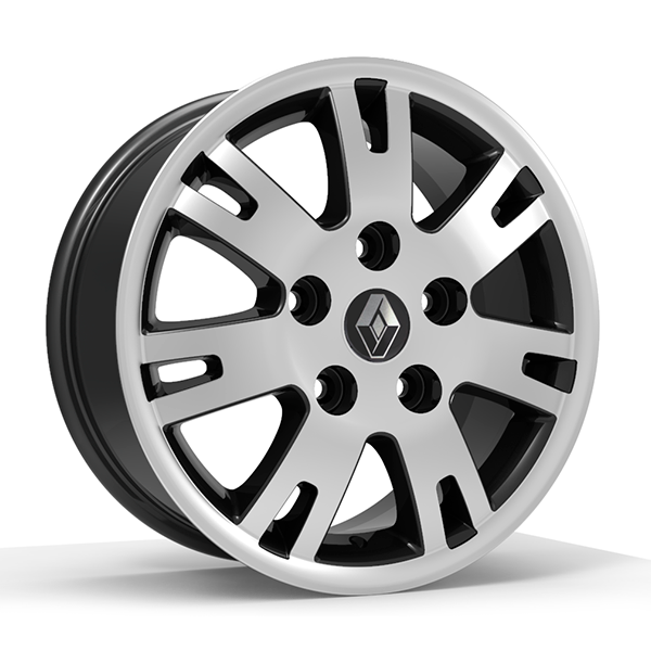 Roda Volcano EUROPA MASTER Aro 16" tala 7" Preto Diamantado
