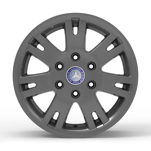 Roda Volcano EUROPA SPRINTER Aro 16" tala 7" Grafite Brilhante