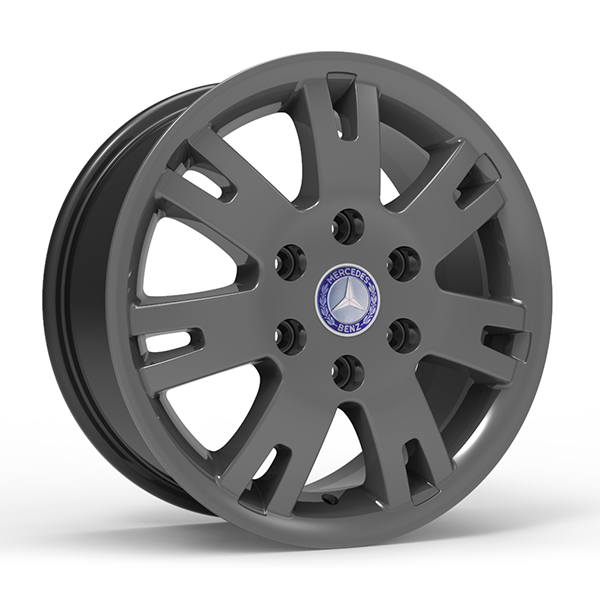 Roda Volcano EUROPA SPRINTER Aro 16" tala 7" Grafite Brilhante