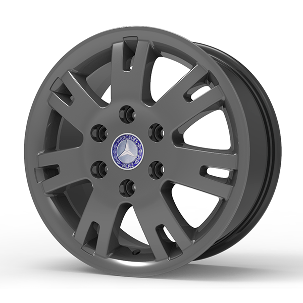 Roda Volcano EUROPA SPRINTER Aro 16" tala 7" Grafite Brilhante