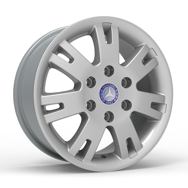 Roda Volcano EUROPA SPRINTER Aro 16" tala 7" Prata