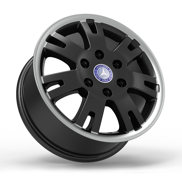 Roda Volcano EUROPA SPRINTER Aro 16" tala 7" Preto com Borda Diamantada