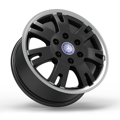 Roda Volcano EUROPA SPRINTER Aro 16" tala 7" Preto com Borda Diamantada