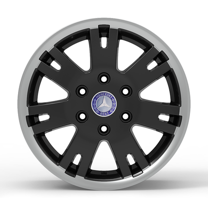 Roda Volcano EUROPA SPRINTER Aro 16" tala 7" Preto com Borda Diamantada