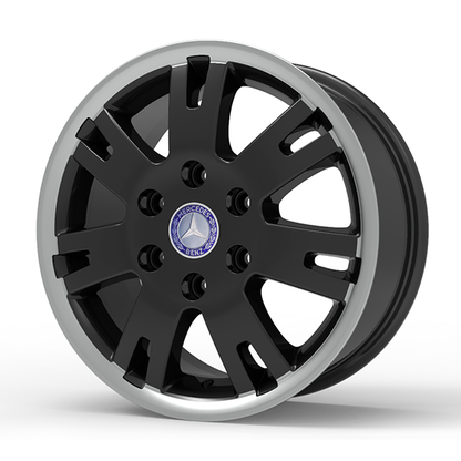 Roda Volcano EUROPA SPRINTER Aro 16" tala 7" Preto com Borda Diamantada