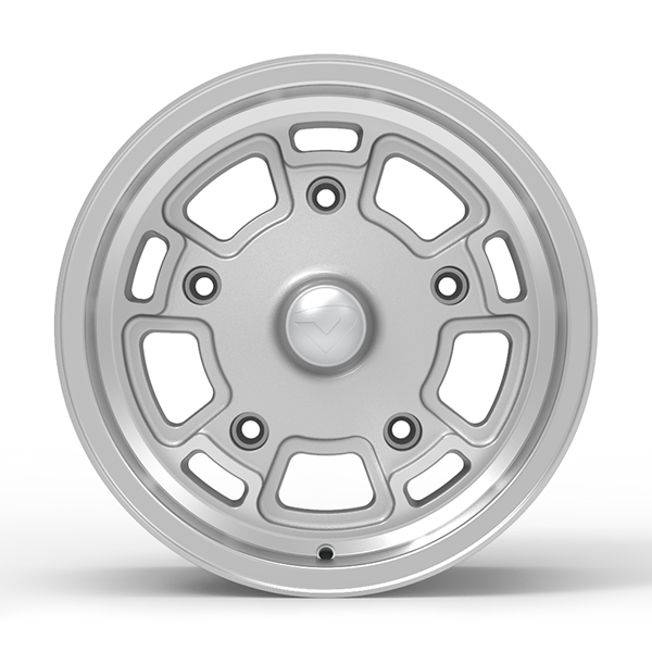 Roda Volcano GERMANY Aro 15" tala 6" Prata diamantado