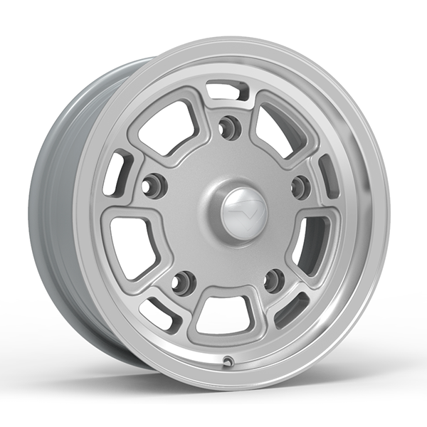 Roda Volcano GERMANY Aro 15" tala 6" Prata diamantado