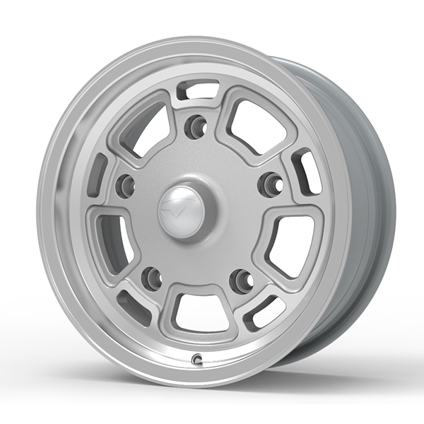 Roda Volcano GERMANY Aro 15" tala 6" Prata diamantado