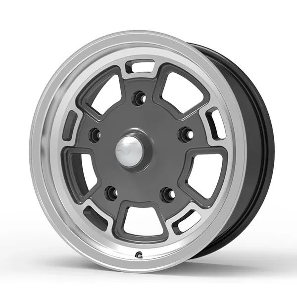 Roda Volcano GERMANY Aro 17" tala 6" Grafite brilhante diamantado