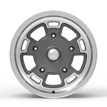 Roda Volcano GERMANY Aro 17" tala 6" Grafite brilhante diamantado