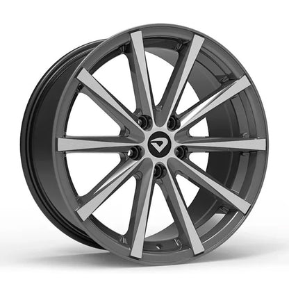 Roda Volcano MÔNACO Aro 18" tala 7" Grafite brilhante diamantado