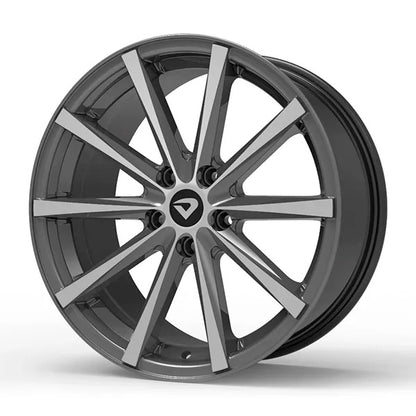 Roda Volcano MÔNACO Aro 18" tala 7" Grafite brilhante diamantado